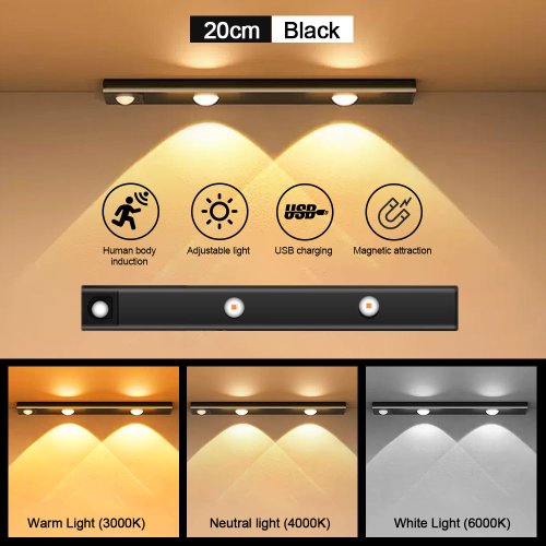 Image de Lampe LED Ultra Mince avec Capteur de Mouvement