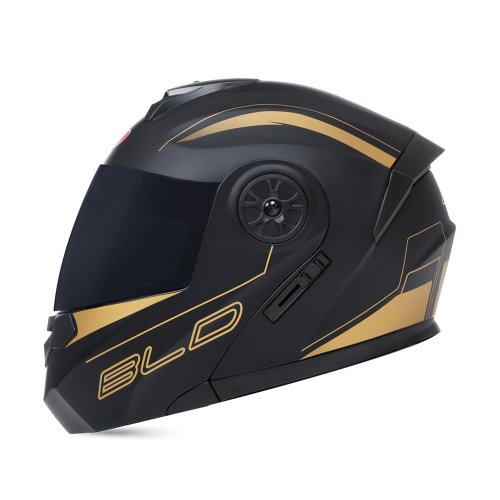 Image of Premium Dual Lens Modular Flip-Up Motorcycle Helmet for Men and Women – Full Face Motocross Racing Casco with Personalized Design