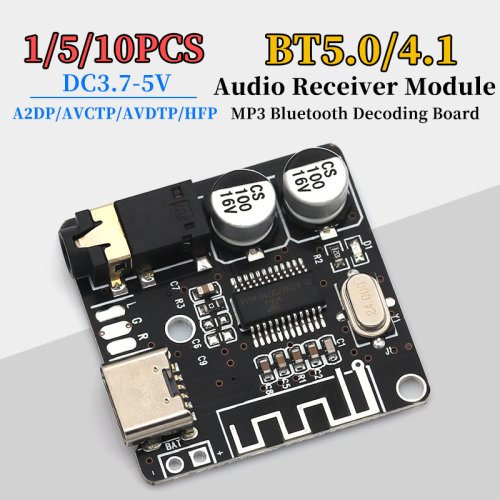 1-10 Uds DIY BT Placa receptora de Audio BT 4,1/5,0 MP3 placa decodificadora sin pérdidas módulo de música estéreo inalámbrico DC3.7-5V