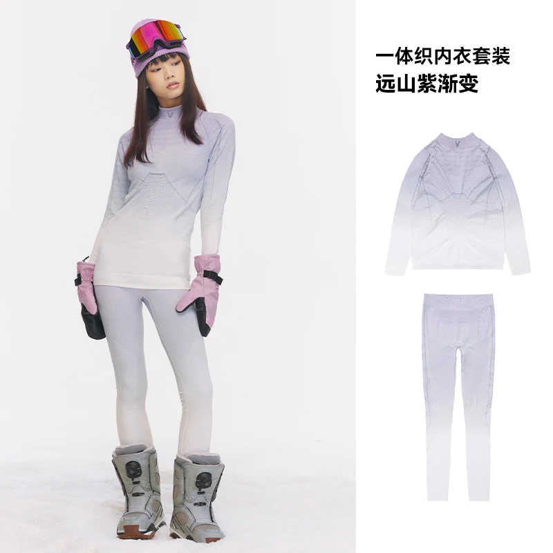 Imagen de VECTOR-Conjunto de capas de Base de secado rápido para mujer, ropa interior térmica de lana de micro...