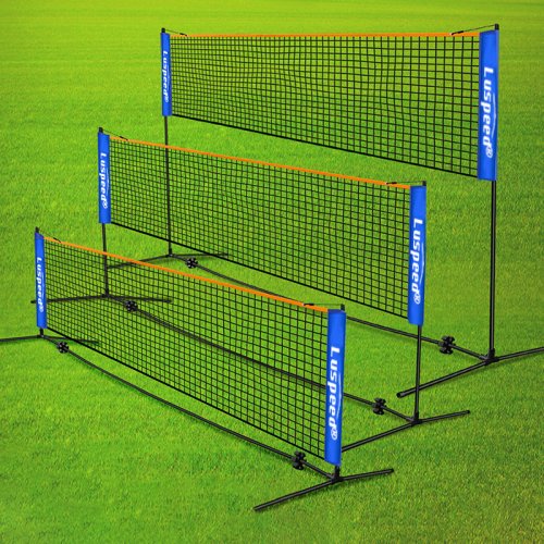 Bild von Tragbares, zusammenklappbares Standard-Profi-Badmintonnetz für Innen- und Außenbereich – Ideal für Sport, Volleyball, Tennis und Training mit quadratischen Netzen