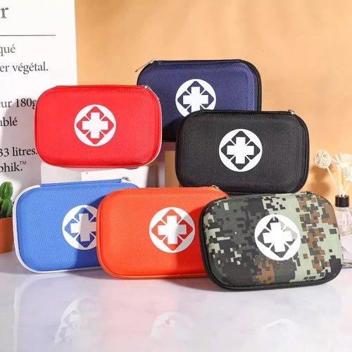 Imagen de Bolsa de Primeros Auxilios Médica de Emergencia Portátil para Viajes, Camping, Coche y Actividades al Aire Libre - Estuche de Almacenamiento en EVA Vacío y Resistente