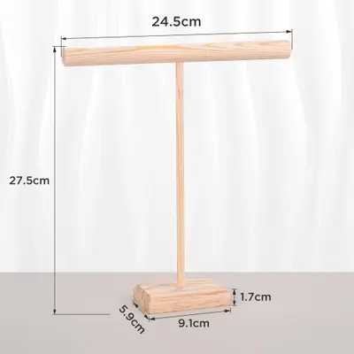 Image de Présentoir en Bois Massif pour Bijoux - Élégant & Pratique