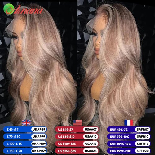 Image de Perruque Lace Front Cheveux Naturels Blond Cendré