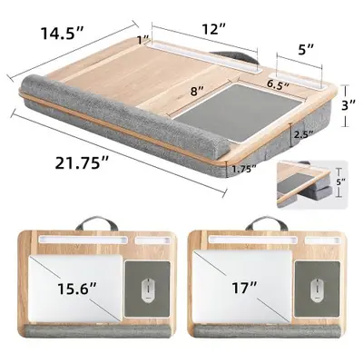 Image de Bureau Pliable Étudiant - Table de Lit Compacte