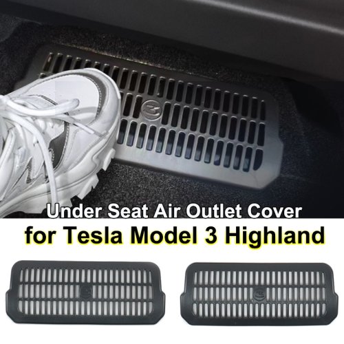 Afbeelding van Voor Tesla Nieuwe Model 3 Highland 2024 Onder Seat Achter Air Vent Bescherm Cover Anti-blocking Achterbank Outlet Grille protector Onderdelen