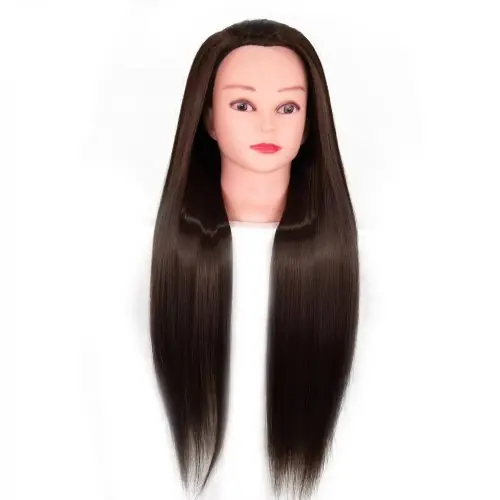 Image de Tête de Mannequin Cheveux Synthétiques pour Coiffure et Tressage