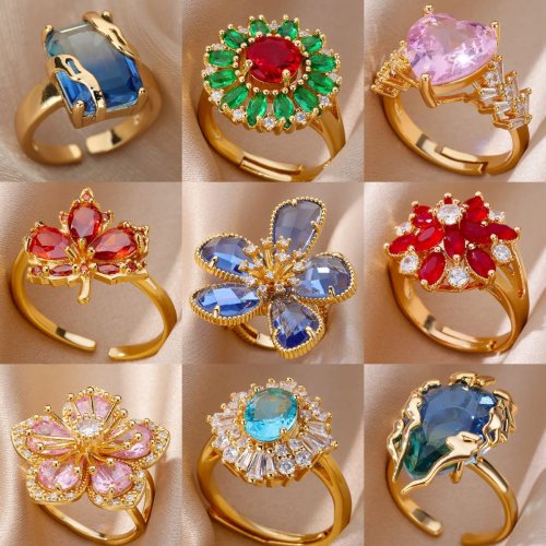 Bild von Edelstahl Herzring mit Zirkonia – Eleganter Damenring für Hochzeit & Weihnachten