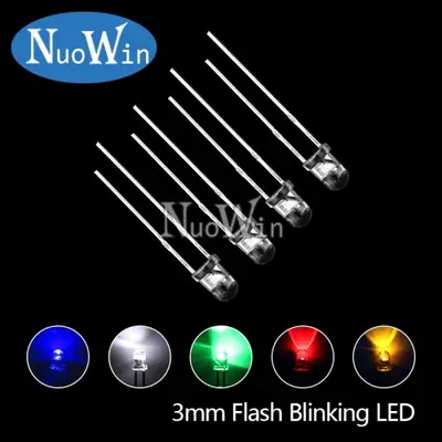 Image de LED Clignotantes 3mm - Pack de 50 en 5 Couleurs