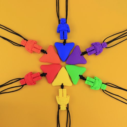 Image of Natural Sensory Chew Necklaces for Kids – 2-Pack Oral Motor Teether for Teething, ADHD, Autism, and Biting Needs