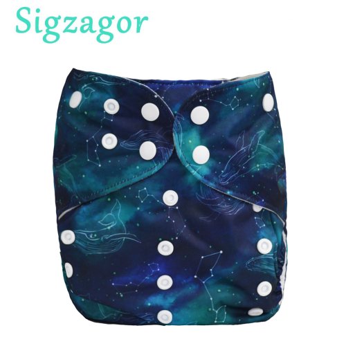 Image of Eco-Friendly One-Size Reusable Cloth Diaper with Microfleece Inner for Toddlers and Kids Aged 2 to 7 Years – Natural, Washable Pocket Nappy for Sustainable Baby Care