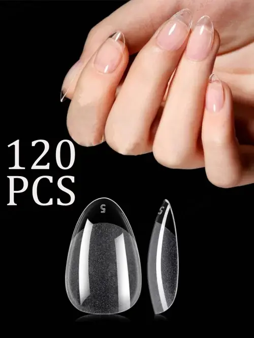 Image de Ongles Faux Acrylique Extra Longs - Cercueil Courbe
