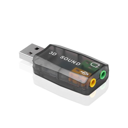Bild von Mini-USB-Audio-Adapter mit 3,5-mm-Klinkenstecker für Kopfhörer und Mikrofon – Stereo-Soundkarte mit 3D-Audio für Laptop und PC