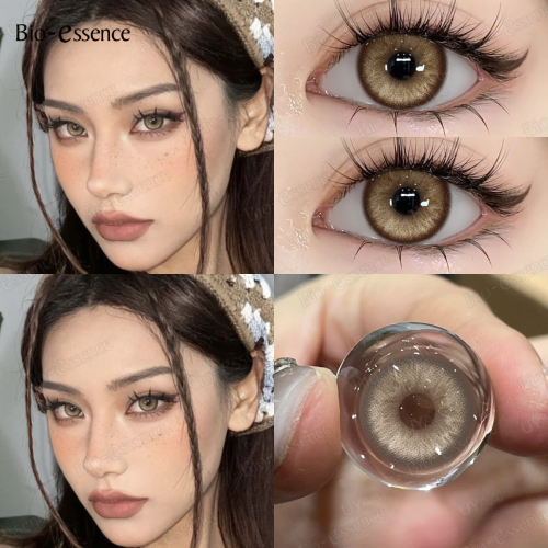 Afbeelding van Natuurlijke Koreaanse Geleide Contactlenzen - Bruine en Blauwe Kleurige Lenzen voor Mode & Stijl, 1 Paar Bio Essentie