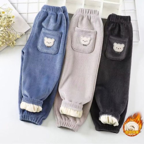 Image de Pantalon Hiver Enfant Imprimé Ours - Chaud & Décontracté