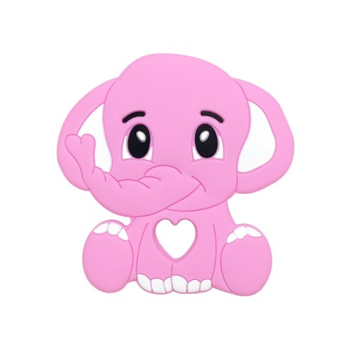 Imagen de 1pca-mordedor de silicona con forma de elefante para bebé, cuentas para roedores, juguetes para la dentición, productos masticables con forma de Animal para bebé, regalo de lactancia