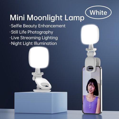 Imagen de Luz LED Portátil para Selfie con Abrazadera USB, Mini Luz de Relleno Recargable para Teléfono, Tablet y Ordenador Portátil, Ideal para Videos, TikTok y Fotografía Nocturna