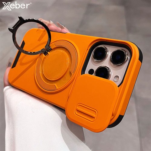 Custodia Protettiva Premium con Anello Magnetico e Protezione Obiettivo per iPhone 17 Air, 11, 12, 13, 14, 15, 16 Pro Max – Cover Antiurto di Lusso