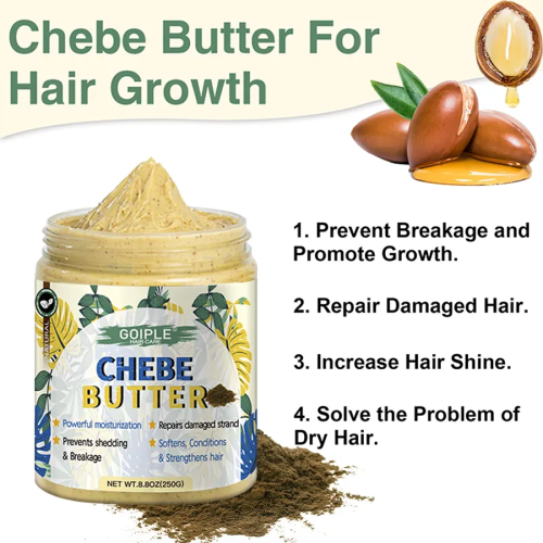 Image of GOIPLE Chebe Butter Deep Nourishes Repair Damaged Anti Hair Loss Breakage Hair Growth Oil Mask For Hair Growth Treatment