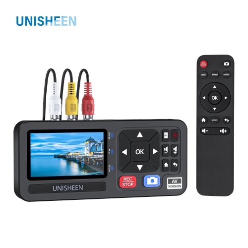 Image of Unisheen UR230A Analog CVBS RCA S-Video Camera USB VHS VCR Tape Capture Card Box with MP3 Video Recorder for Easy Digital Conversion