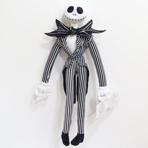 Immagine di Peluche Jack Skellington da 50 cm - Personaggio di 'Il Buio Prima di Natale' - morbido e soffice, perfetto come regalo per bambini