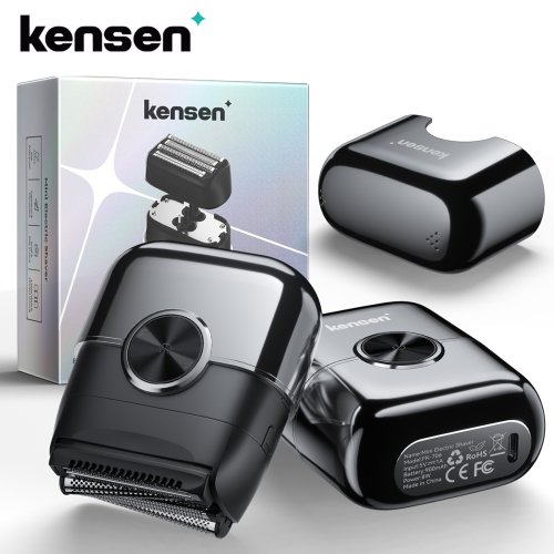 Immagine di Rasoio Elettrico per Uomo Kensen S26 con Lame Galleggianti 4D, Impermeabile, 8000 Giri al Minuto, Trimmer per Barba e Mini Rasoio Portatile