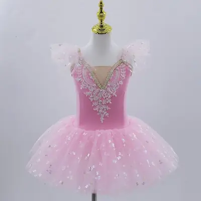 Image de Robe de Ballet Rose Paillettes pour Fille