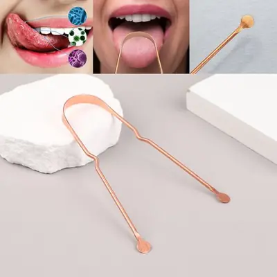 Image de Grattoir à Langue en Cuivre Pur - Nettoyage Buccal Efficace