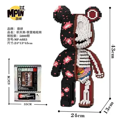 Image de Ours Kawaii Violent 43cm - Figurine de Construction Mini Briques