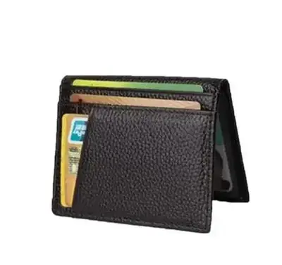 Image de Mini Portefeuille en Cuir Véritable - Ultra Fin et Élégant