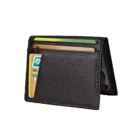 Image de Mini Portefeuille en Cuir Véritable - Ultra Fin et Élégant