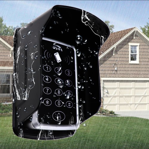 Imagen de 5YOA RFID teclado sistema de Control de acceso cubierta impermeable al aire libre EM4100 TK4100 Keyfobs abridor de puerta para sistema de bloqueo del hogar