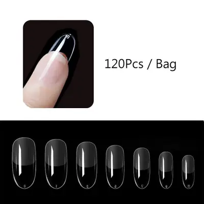 Image de Faux Ongles Ovale Amande - 120 Pièces Mat & Sculptés