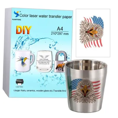 Image de Papier Autocollant Transparent Imprimable - Transfert Eau & Laser
