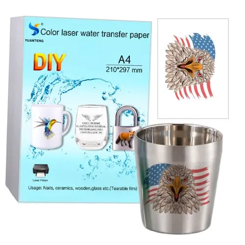 Image de Papier Autocollant Transparent Imprimable - Transfert Eau & Laser