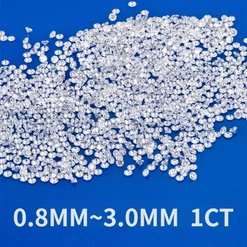 Image de Diamants de laboratoire ronds brillants 0,8 à 3 mm - Vente en vrac