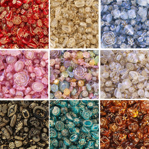 Image de Perles Acrylique Mixtes 20g - Kit Créatif pour Bracelets DIY