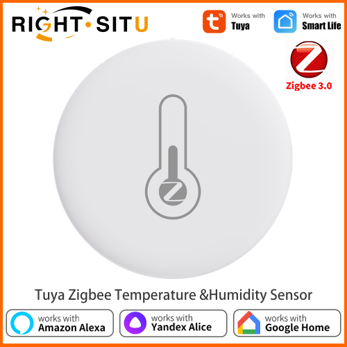 Zdjęcie Czujnik temperatury i wilgotności Tuya Zigbee 3.0 – precyzyjny termometr z monitorowaniem zdalnym przez aplikację, kompatybilny z Smart Life, Yandex, Alexa, ZHA i Zigbee2MQTT
