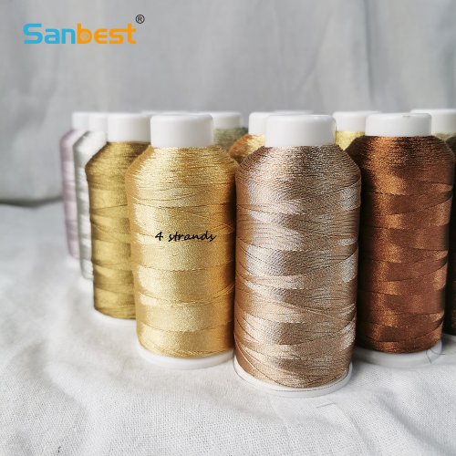 Afbeelding van Natuurlijke Metallic Weefdraad voor Handgemaakte DIY Armbanden, Oorbellen en Macramé – 4 Strengen van Hoge Kwaliteit voor Creatieve Sieraden