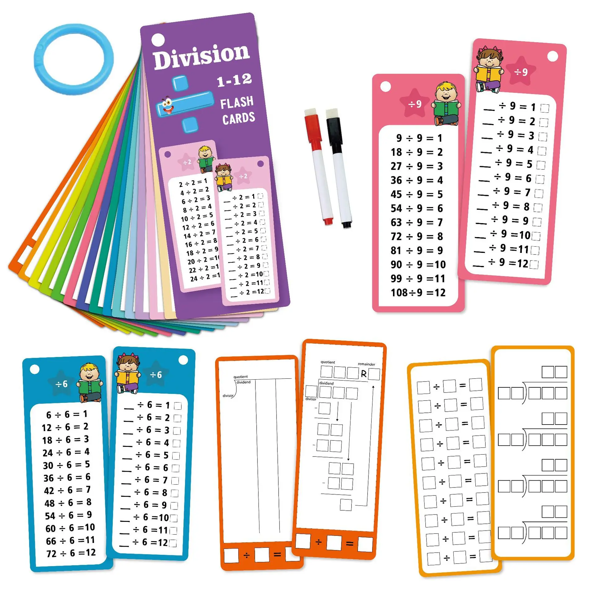 Imagen de Tarjetas de entrenamiento de matemáticas, suma, resta, multiplicación y división, juguetes educativo...
