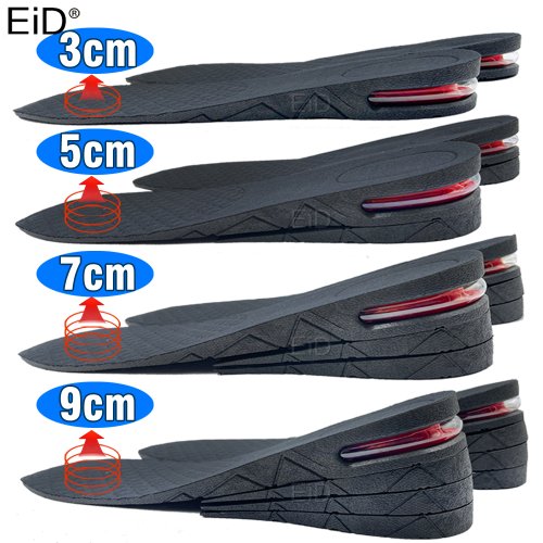 Afbeelding van Verstelbare Hielverhoging van 3-9 cm met Binnenzoolkussen voor Hogere Schoen, Shockabsorberend Voetkussen met Arch Ondersteuning en Comfortabele Verhoogde Zool