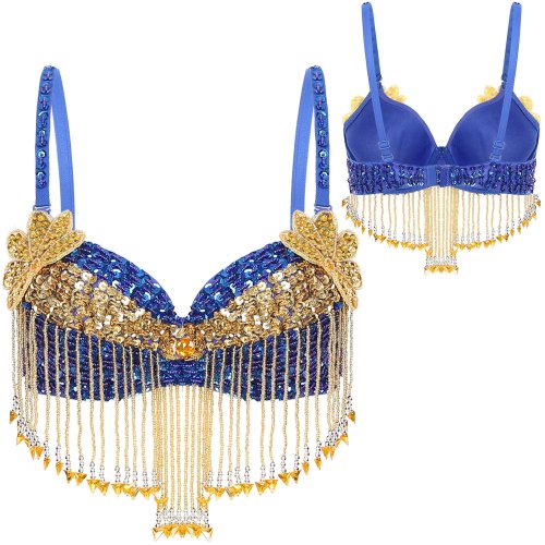 Immagine di Top Scintillante con Paillettes per Danza del Ventre