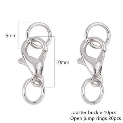 Image de Fermoirs à Homard Acier Inoxydable - 10 Pièces pour Bijoux DIY