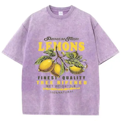 Image de T-Shirt Femme Citron Vintage Surdimensionné