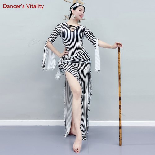 Immagine di Costumi da Danza del Ventre in Seta e Paillettes Oro – Abiti da Ballo Baladi, Shaabi e Folk Orientali per Donne, Stile 2022