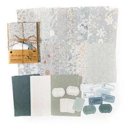 Papier Décoratif Vintage - 40 Feuilles Florales pour Scrapbooking