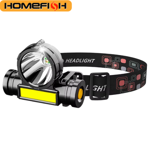 Afbeelding van HOMEFISH Krachtige LED-koplamp USB oplaadbare draagbare hoofdlamp Lantaarn Zaklamp Waterdicht voor kamperen en vissen