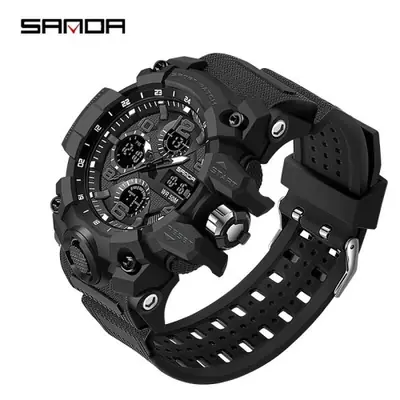 Image de Montre Homme Sport Militaire Étanche - Double Affichage Quartz