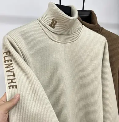 Image de Pull Col Roulé Homme Tendance Hiver - Épais & Chaud