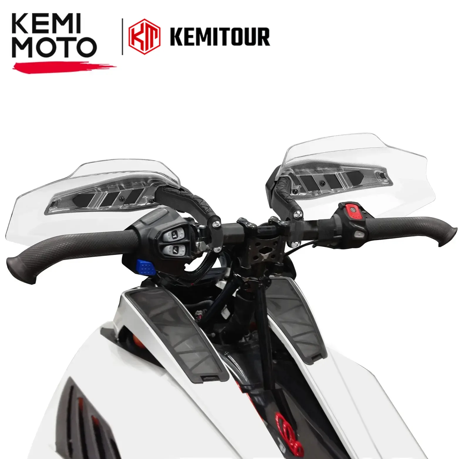 Immagine di Deflettore del Vento per Manubrio Ski-Doo Rev Gen5, Neo, Gen4 XS, XM, XP, XR, XU – Protezione Aerodinamica per Motoslitta Kemimoto con Paramani e Deflettori dell'aria